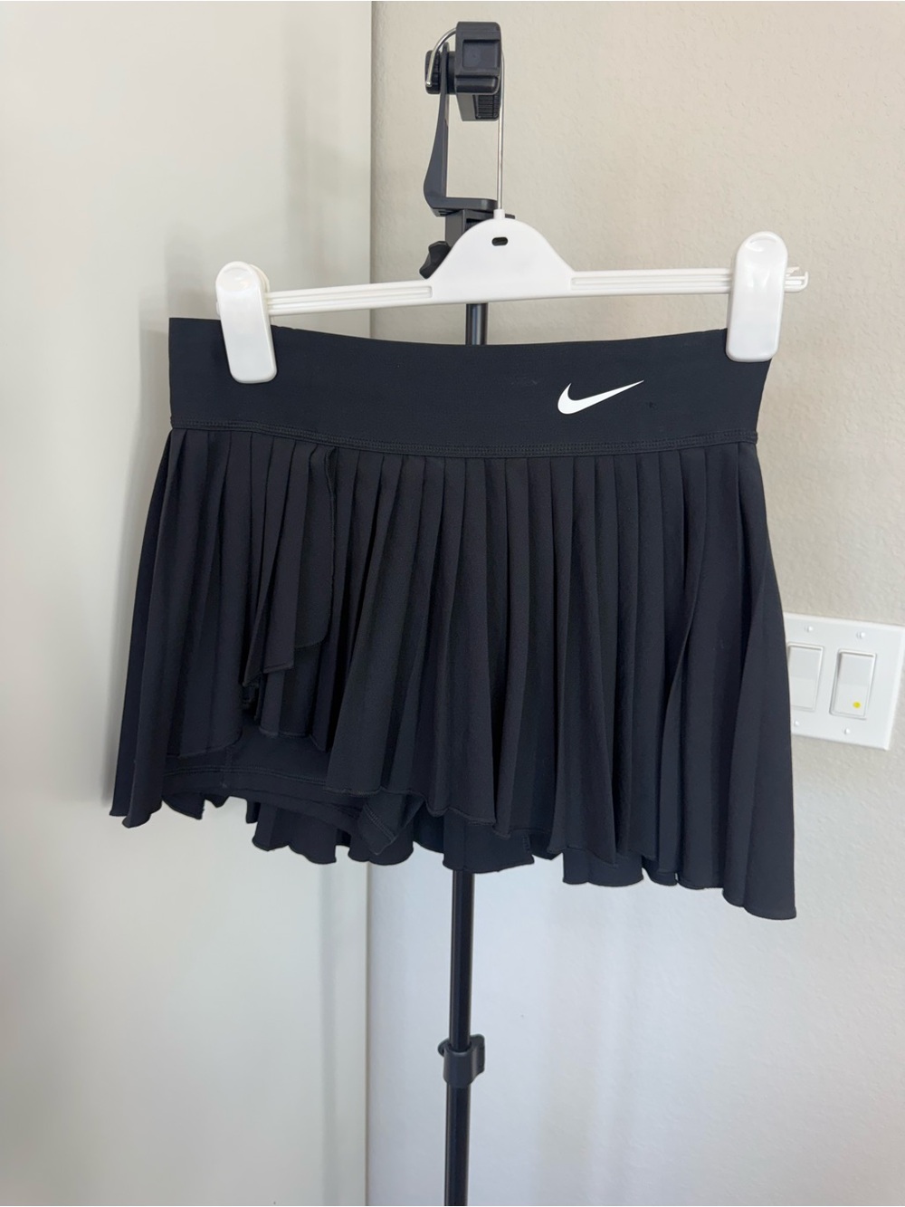 LG Black Pleated Skater Tennis Skirt with Logo